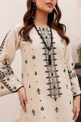 Winter - Best Selling - Black Frost - 2Pc Embroidered Dress