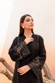 Winter - Best Selling - Black Rose - 2Pc Embroidered Dress