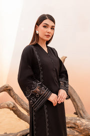 Winter - Best Selling - Black Rose - 2Pc Embroidered Dress