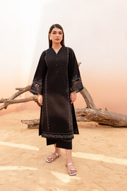 Winter - Best Selling - Black Rose - 2Pc Embroidered Dress
