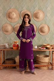 Winter - Best Selling - Raina Purple - 2Pc Embroidered Dress