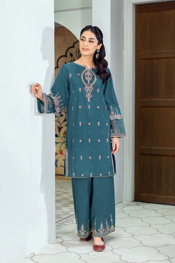 Best Selling - Hint of Zinc - 2Pc Embroidered Suit