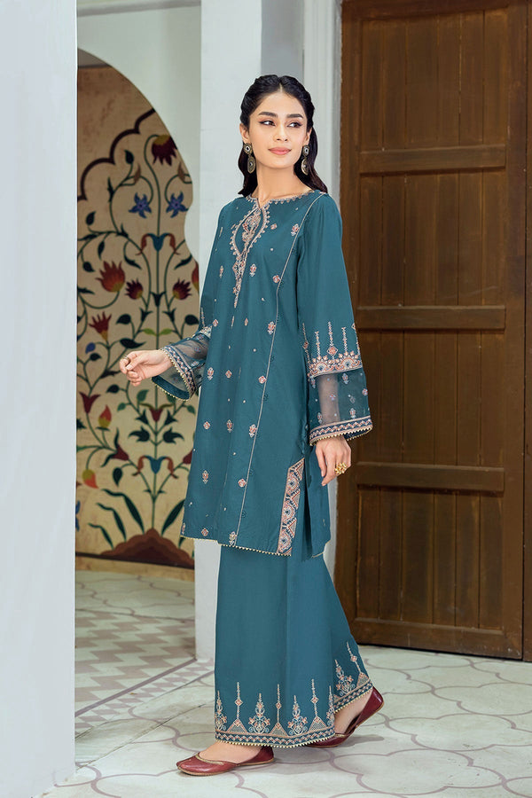 Best Selling - Hint of Zinc - 2Pc Embroidered Suit