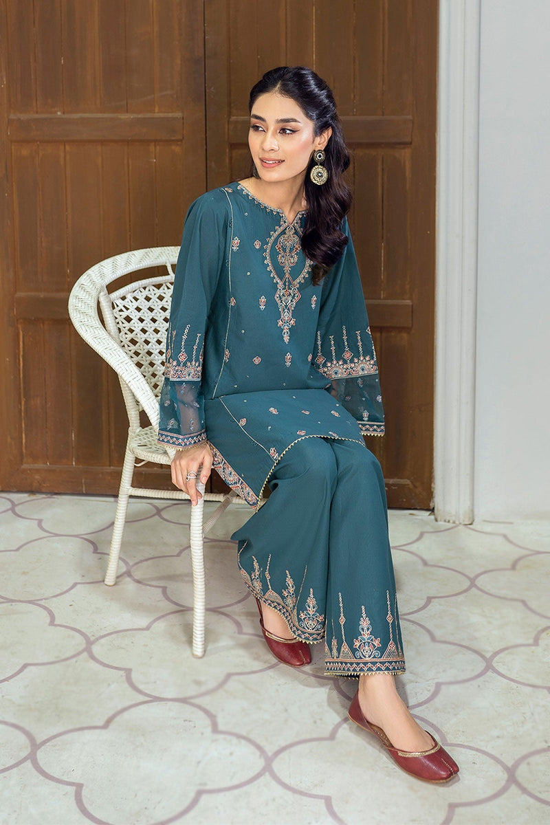 Best Selling - Hint of Zinc - 2Pc Embroidered Suit