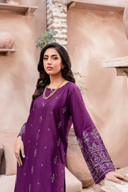 Winter - Best Selling - Magenta Eminence - 2Pc Embroidered Dress