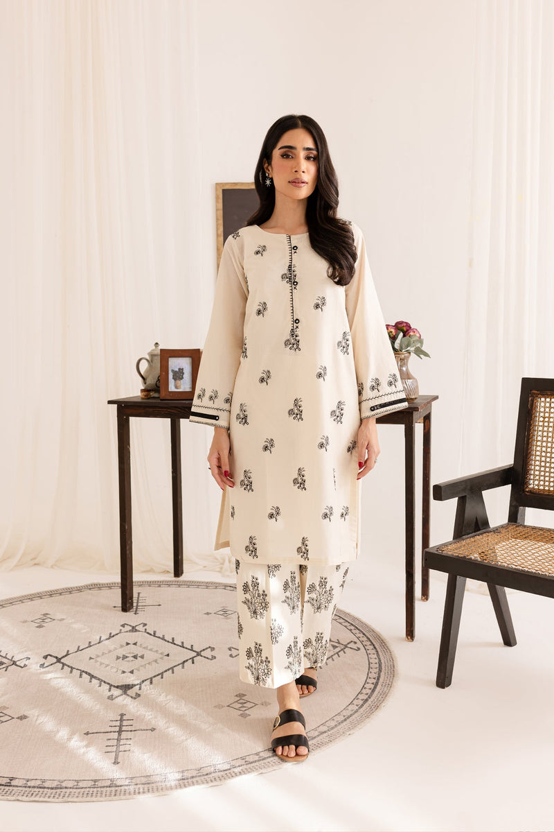 Winter - Best  Selling - Seashell - 2Pc Embroidered Dress