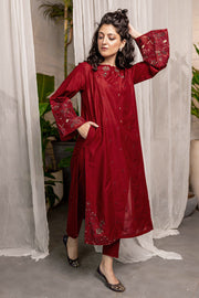 Winter - Afeefa - 2Pc Embroidered Dress