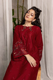 Winter - Afeefa - 2Pc Embroidered Dress