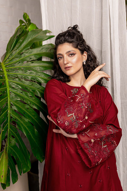 Best Selling - Afeefa - Luxury 2Pc Stitched Embroidered Dress – Glamour ...