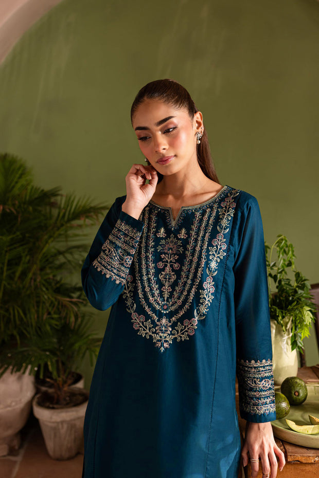 Best Selling - Aqua Pearl - 2Pc Embroidered Dress