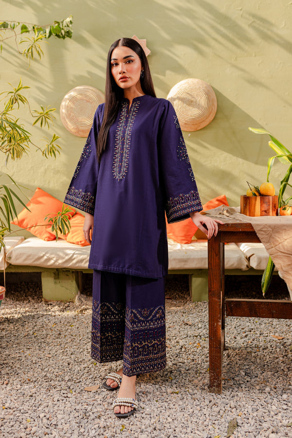 Best Selling - Ash - 2Pc  Embroidered Suit