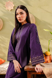 Winter - Best Selling - Ash - 2Pc Embroidered Dress Purple