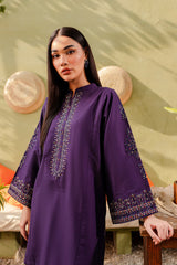 Winter - Best Selling - Ash - 2Pc Embroidered Dress Purple