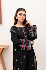 Winter - Aster Black - 2Pc Embroidered Dress