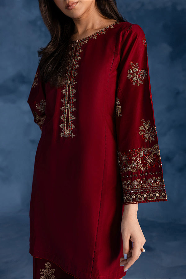 Best Selling - Cherry Charm - 2Pc Embroidered Dress