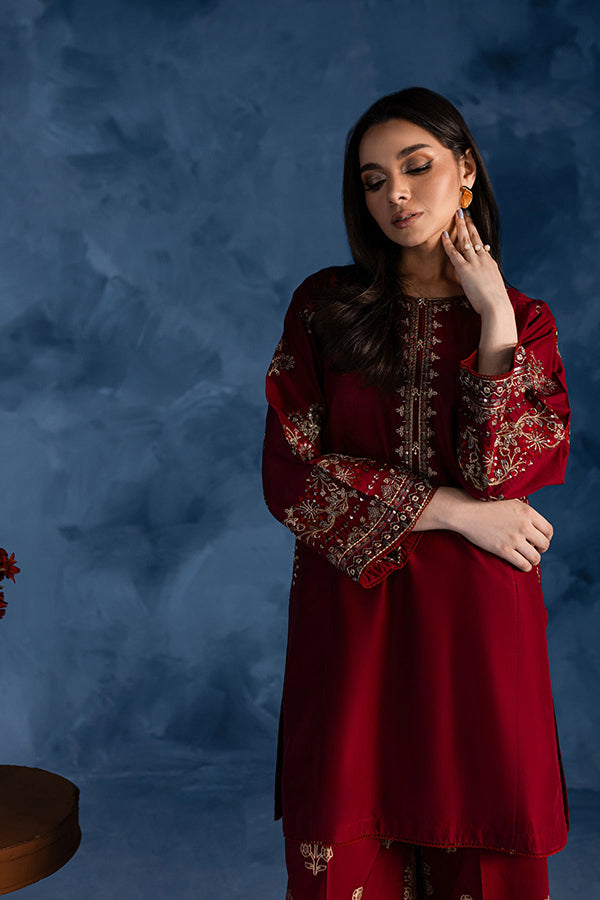 Best Selling - Cherry Charm - 2Pc Embroidered Dress