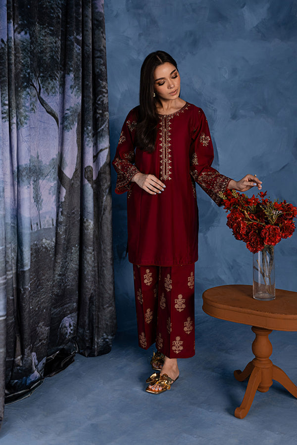 Best Selling - Cherry Charm - 2Pc Embroidered Dress