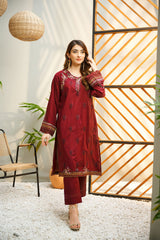 Best Selling- Mulberry - 2Pc Embroidered Suit