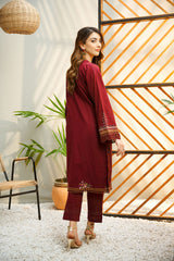 Best Selling- Mulberry - 2Pc Embroidered Suit