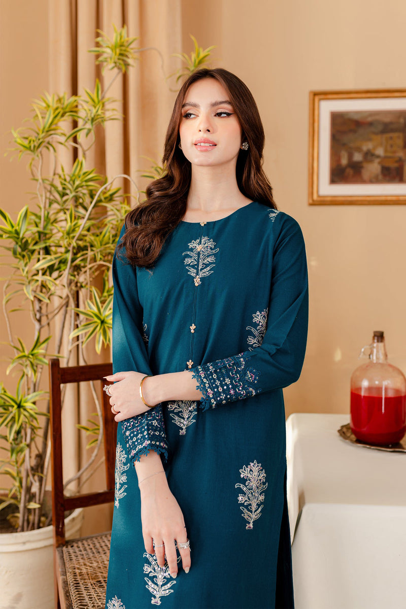 Winter - Best Selling - Melvin - Stitched 2Pc Embroidered Dress