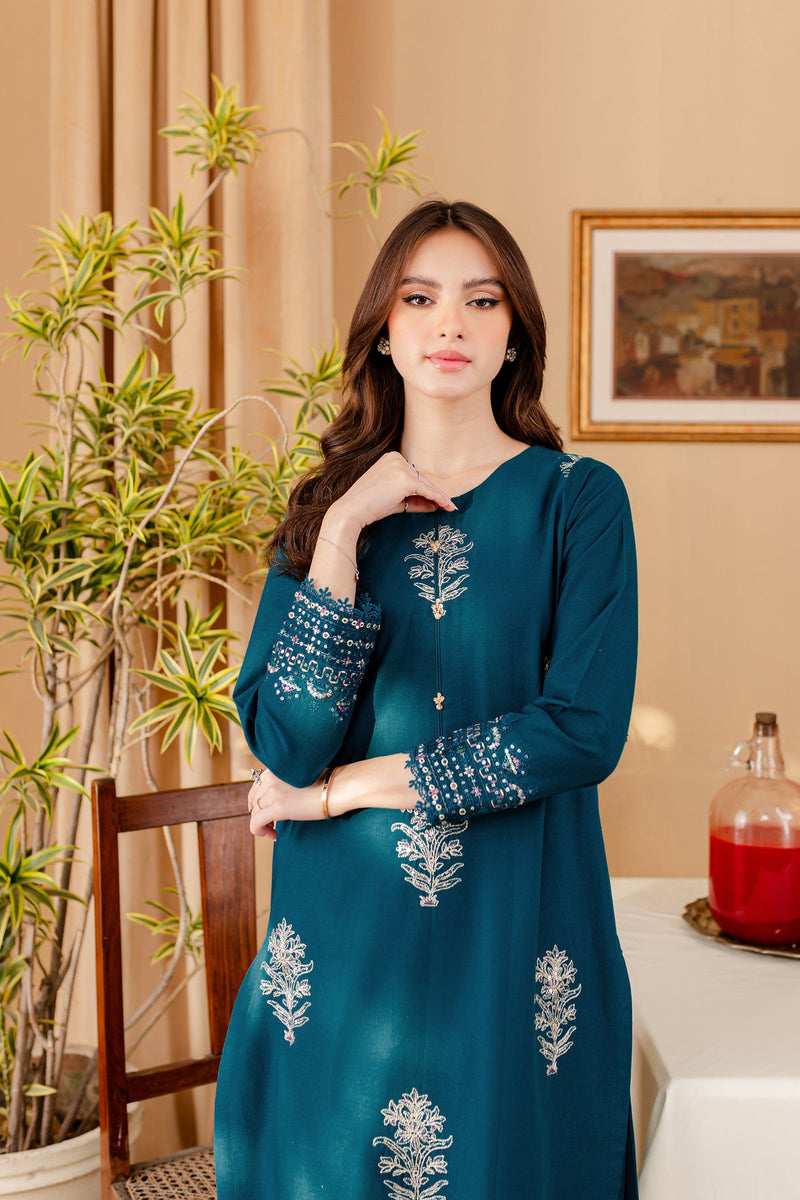 Winter - Best Selling - Melvin - Stitched 2Pc Embroidered Dress