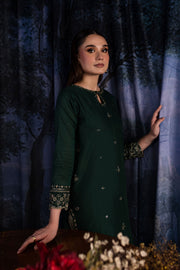 Best Selling - Olive - 2Pc Embroidered Dress