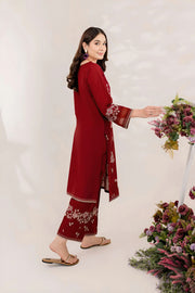 Winter - Best Selling - Red Blood - 2Pc Embroidered Dress