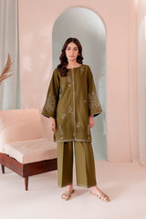 Best Selling - Seaweed - 2Pc Embroidered Suit