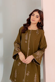 Best Selling - Seaweed - 2Pc Embroidered Dress