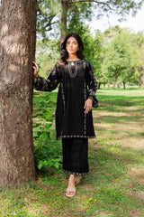 Winter - Best Selling - Smoky - 2Pc Embroidered Dress