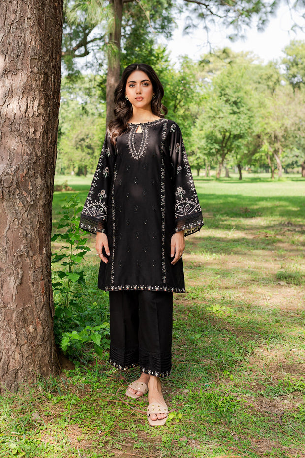 Winter - Best Selling - Smoky - 2Pc Embroidered Dress