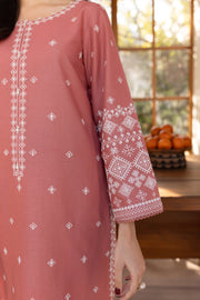 Limited Stock - Hot Seller - Coral Jasper - 2Pc Embroidered Dress