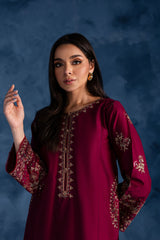 Winter - Best Selling - Cherry Charm - 2Pc Embroidered Dress