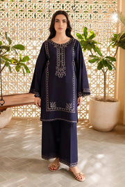 Winter - Best Selling - Blueberry - 2Pc Embroidered Dress