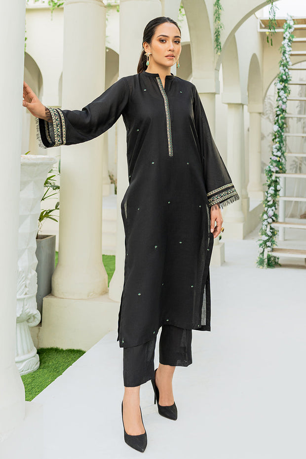 Best Selling - Sable - Stitched 2Pc Embroidered Dress