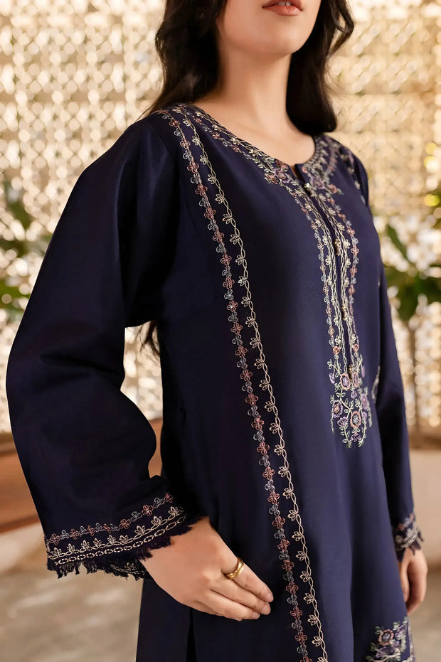 Best Selling - Blueberry - 2Pc Embroidered Dress