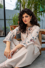 Best Selling - Crystal White - 2Pc Embroidered Suit