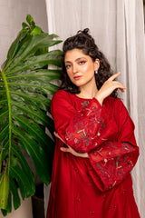 Best Selling- Afeefa - 2Pc Embroidered Suit